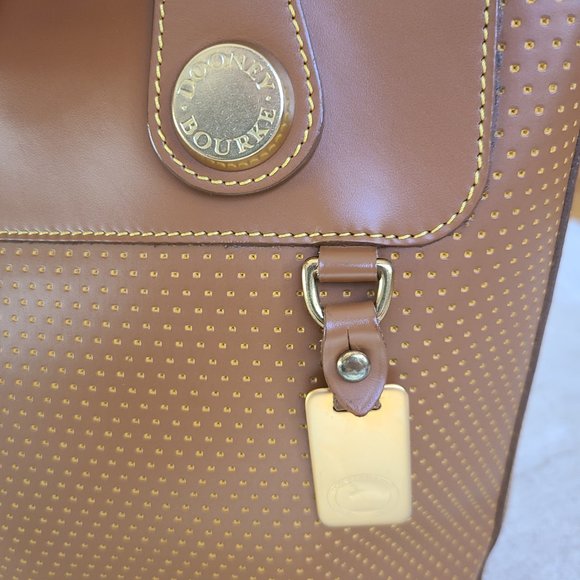 Dooney and Bourke Genuine Leather Tan Shoulder Bag - Picture 2 of 13